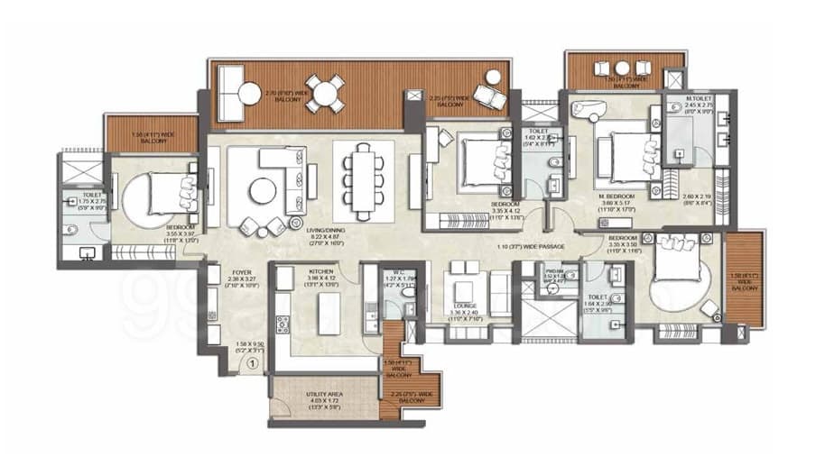 Before: Luxury apartment floor plan → neutral 3D isometric render for MLS